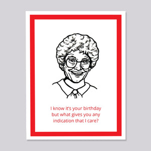 Golden Girls Sophia Birthday card