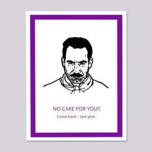 Seinfeld Soup Nazi No Cake Card