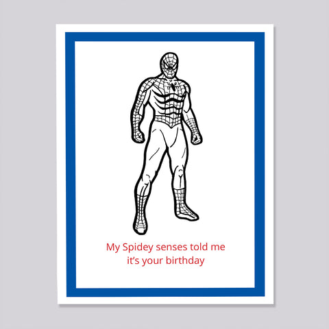 Marvel Spiderman Birthday Card