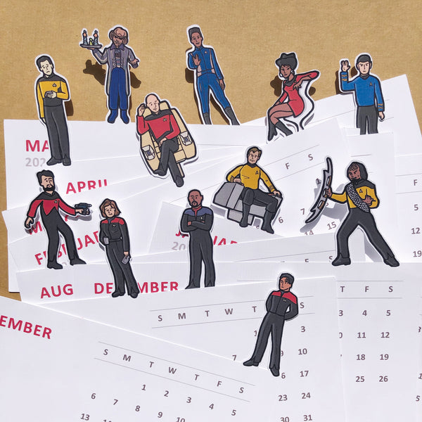 Star Trek Die Cut 2024 Desk Calendar