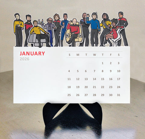 Star Trek Die Cut 2026 Desk Calendar