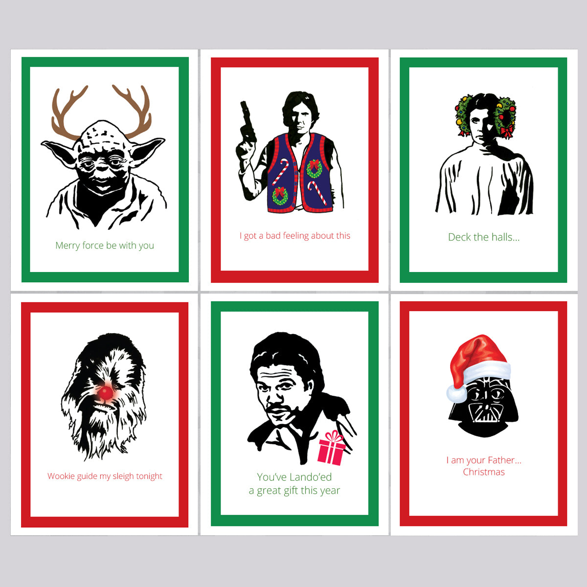 Star Wars Christmas Cards - Set of 6 Savings