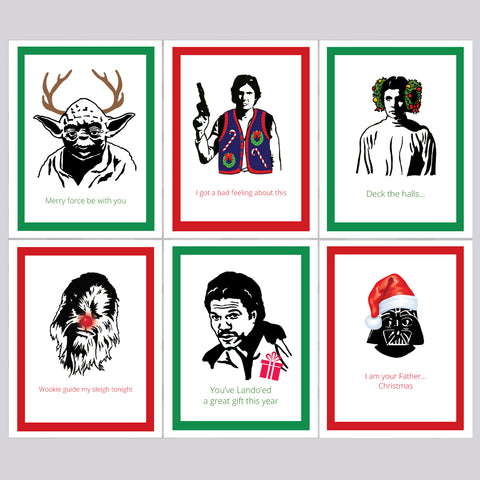 Star Wars Christmas Cards - Set of 6 Savings
