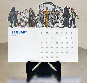 Star Wars Die Cut 2024 Desk Calendar
