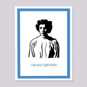 Star Wars Princess Leia Light Saber Card