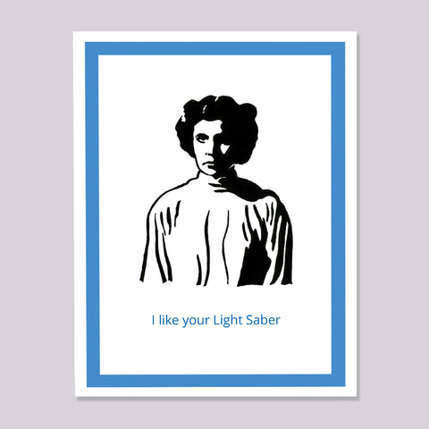 Star Wars Princess Leia Light Saber Card
