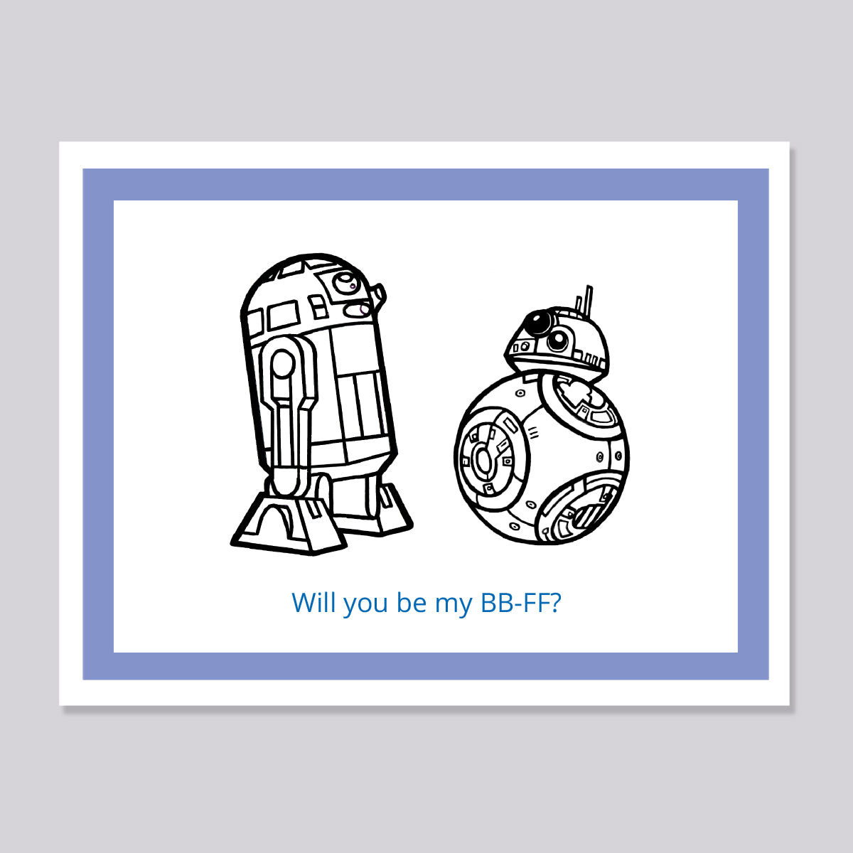 Star Wars R2D2 BB8 Card