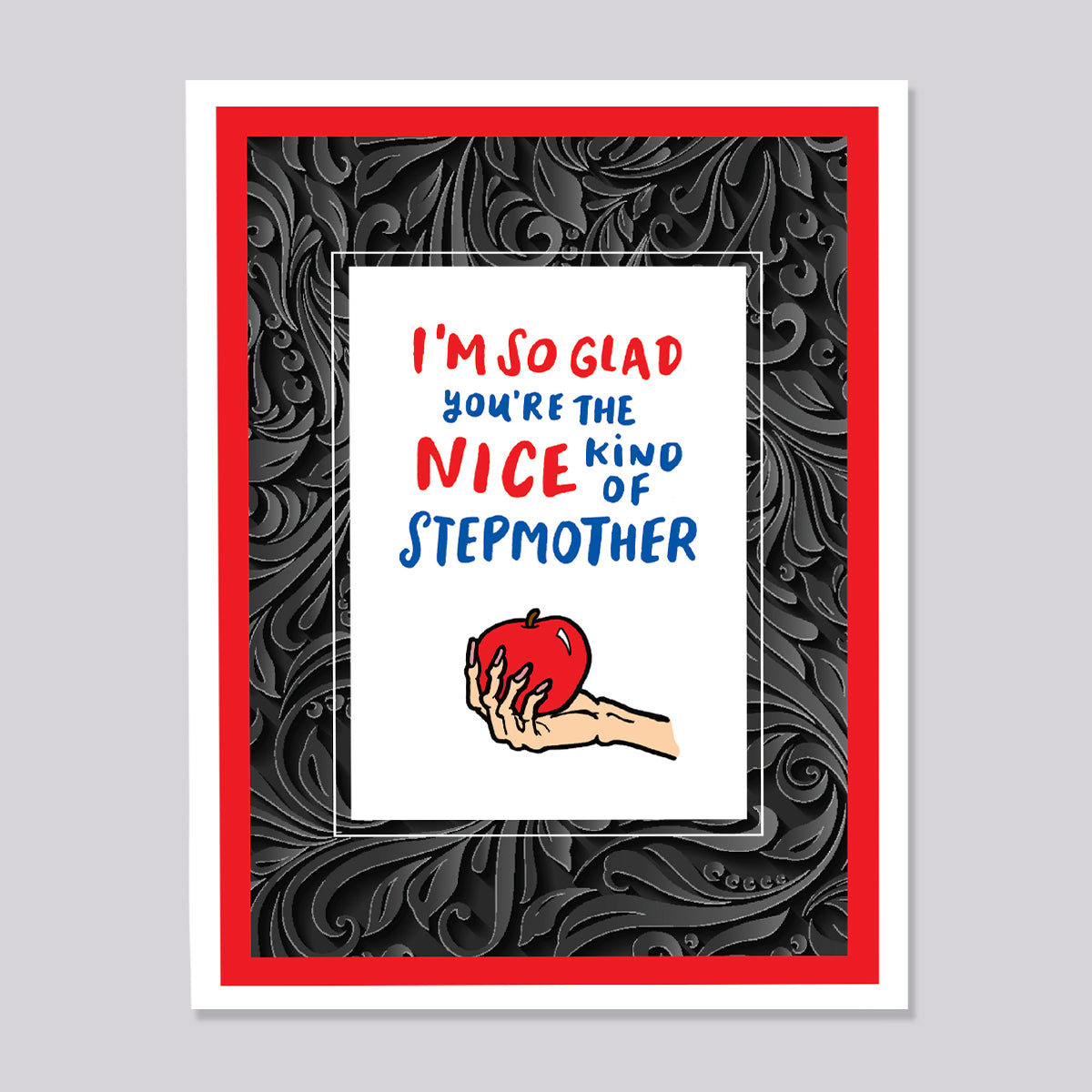 Funny Hand Lettered Stepmother Card
