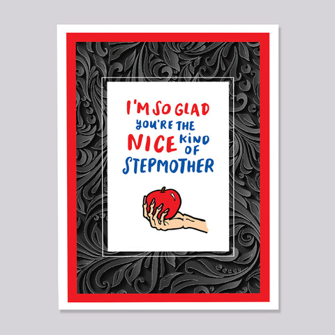 Funny Hand Lettered Stepmother Card