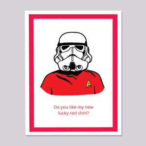Star Wars Storm Trooper Red Shirt Card