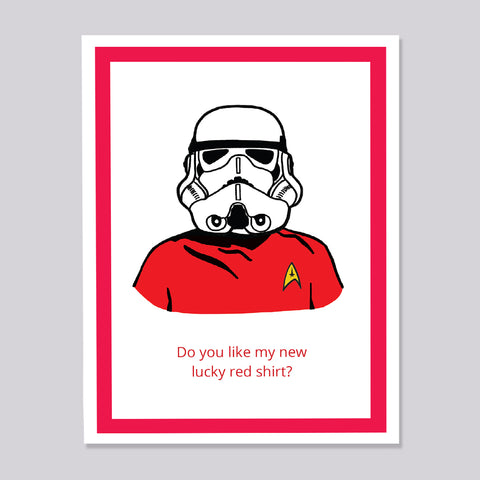 Star Wars Storm Trooper Red Shirt Card