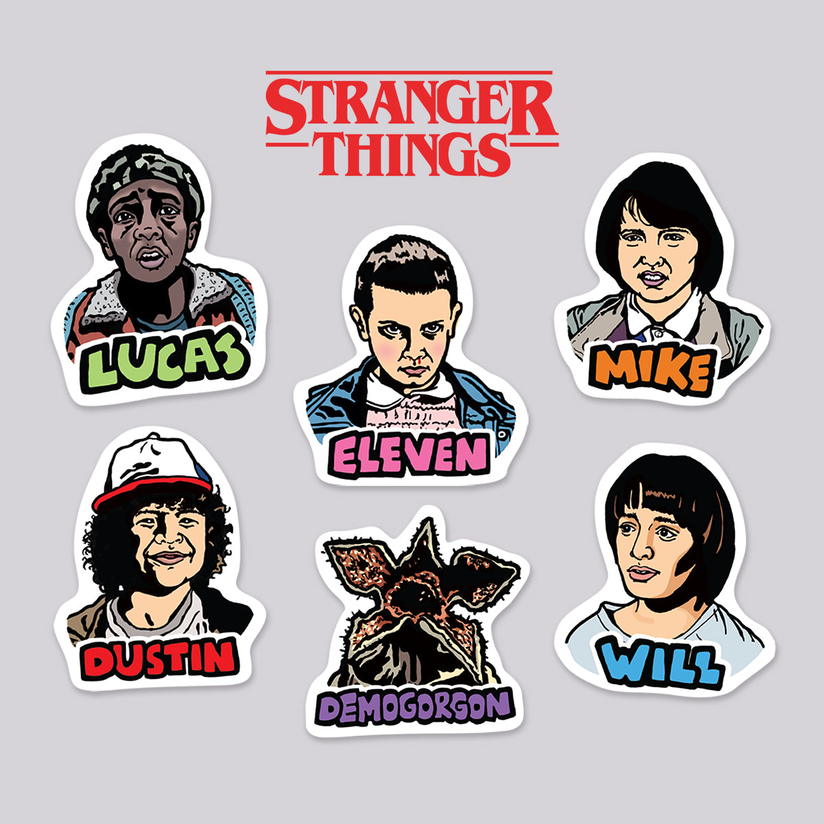 Stranger Things Die Cut Stickers 6 Pack