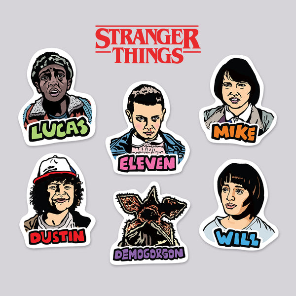 Stranger Things Die Cut Stickers 6 Pack