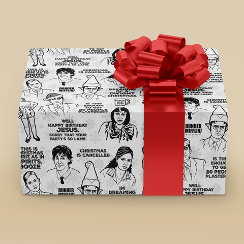 The Office Christmas Gift Wrap 24"x36" Sheet