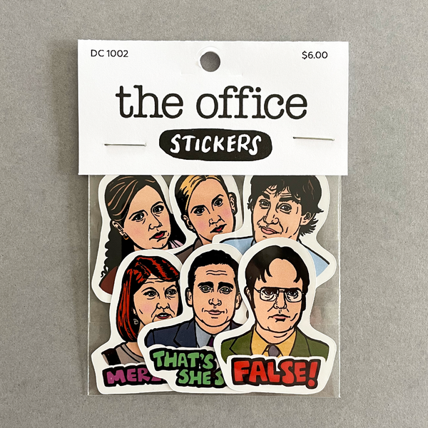 The Office Die Cut Stickers 6 Pack