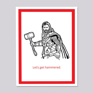 Marvel Thor Get Hammered Card