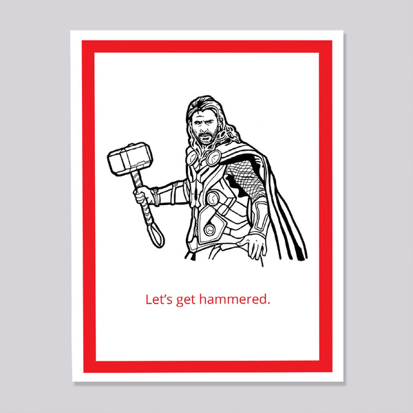 Marvel Thor Lets Get Hammered Magnet and Ornament