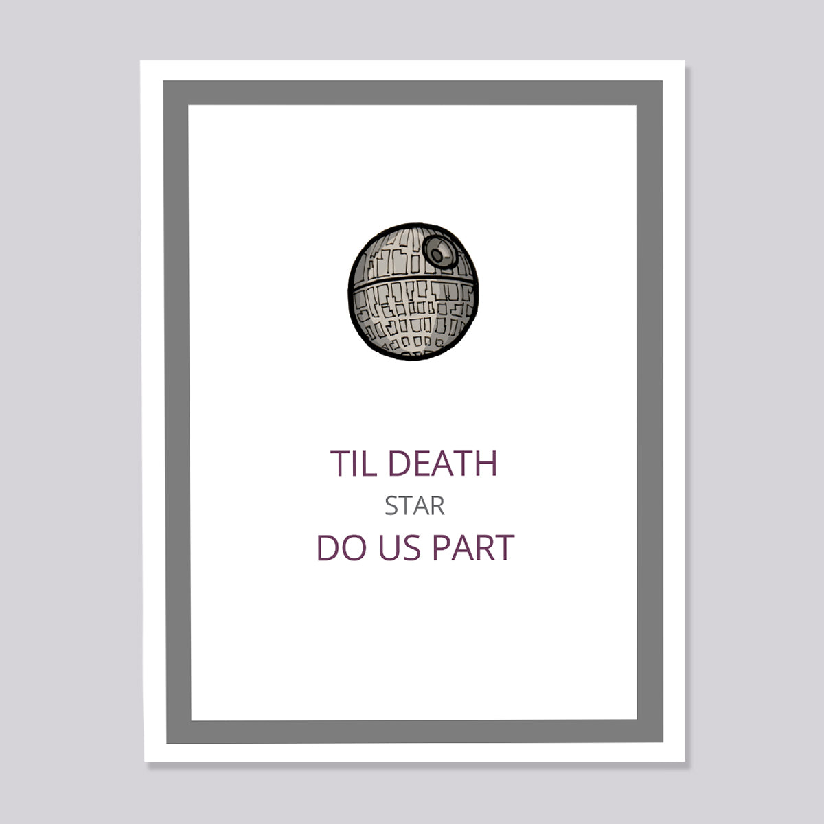 Star Wars Death Star Wedding Card