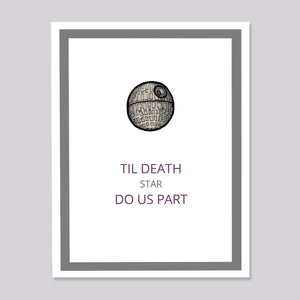 Star Wars Death Star Wedding Card