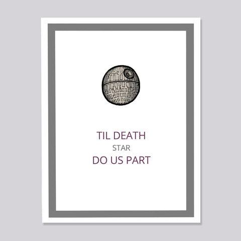 Star Wars Death Star Wedding Card