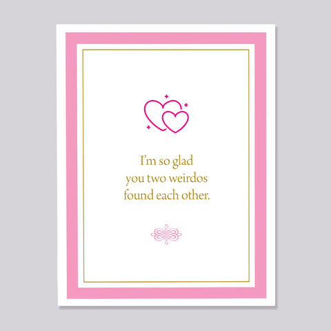 Two Weirdos Wedding Card