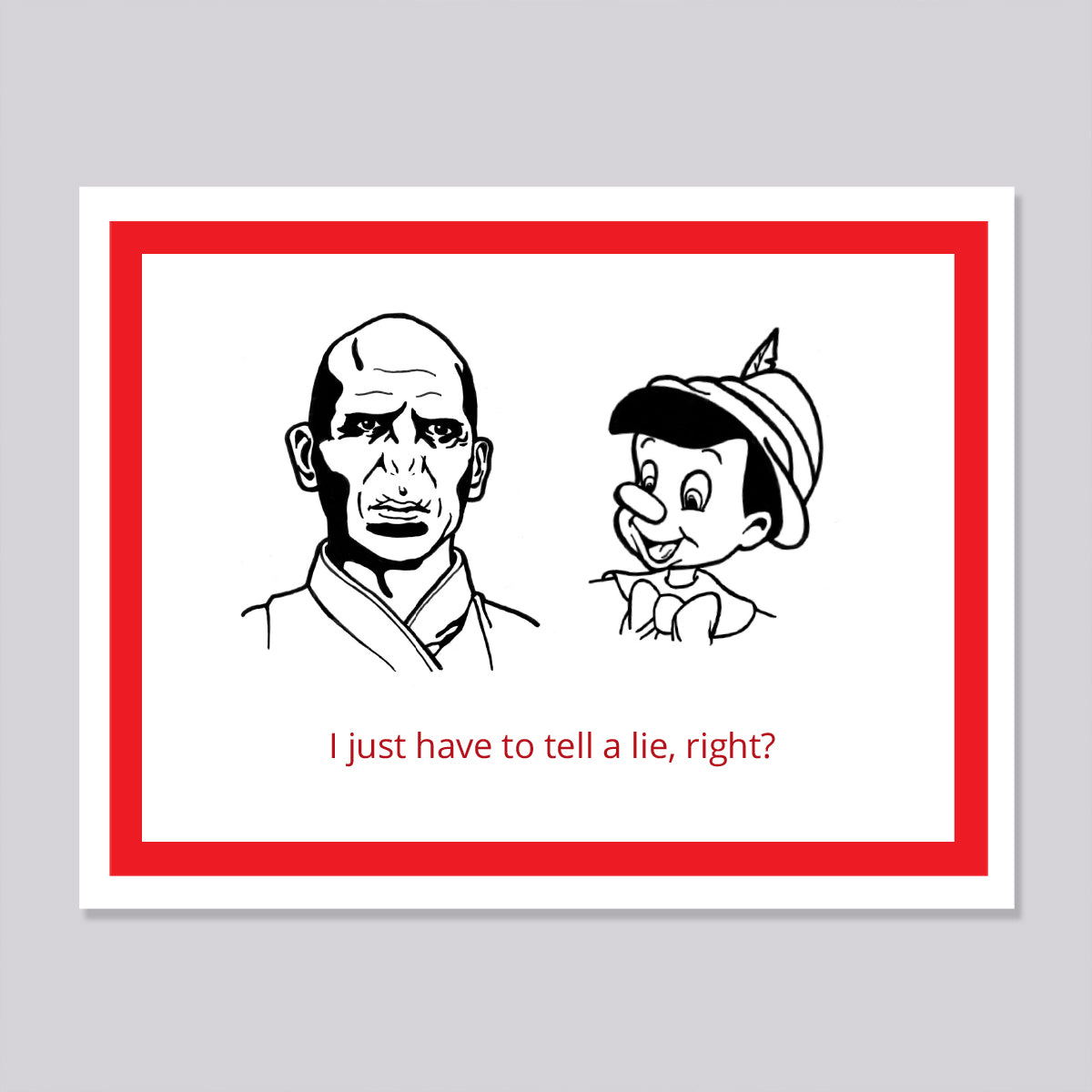 Harry Potter Lord Voldemort Pinocchio Card