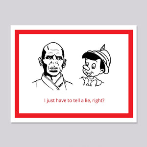 Harry Potter Lord Voldemort Pinocchio Card