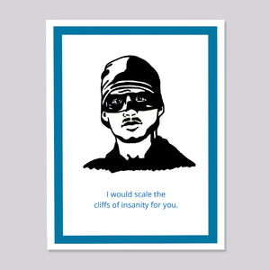 Princess Bride Westley Cliffs of Insanity Card