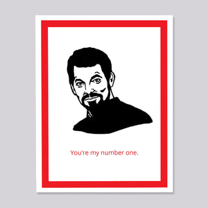 Star Trek Next Generation Riker Number One Card