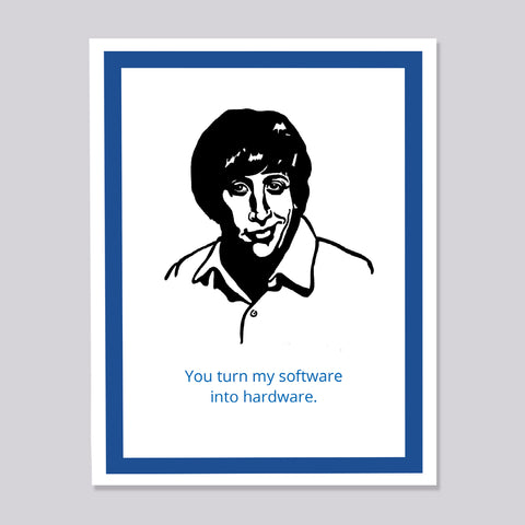 Big Bang Theory Howard Wolowitz Software Card
