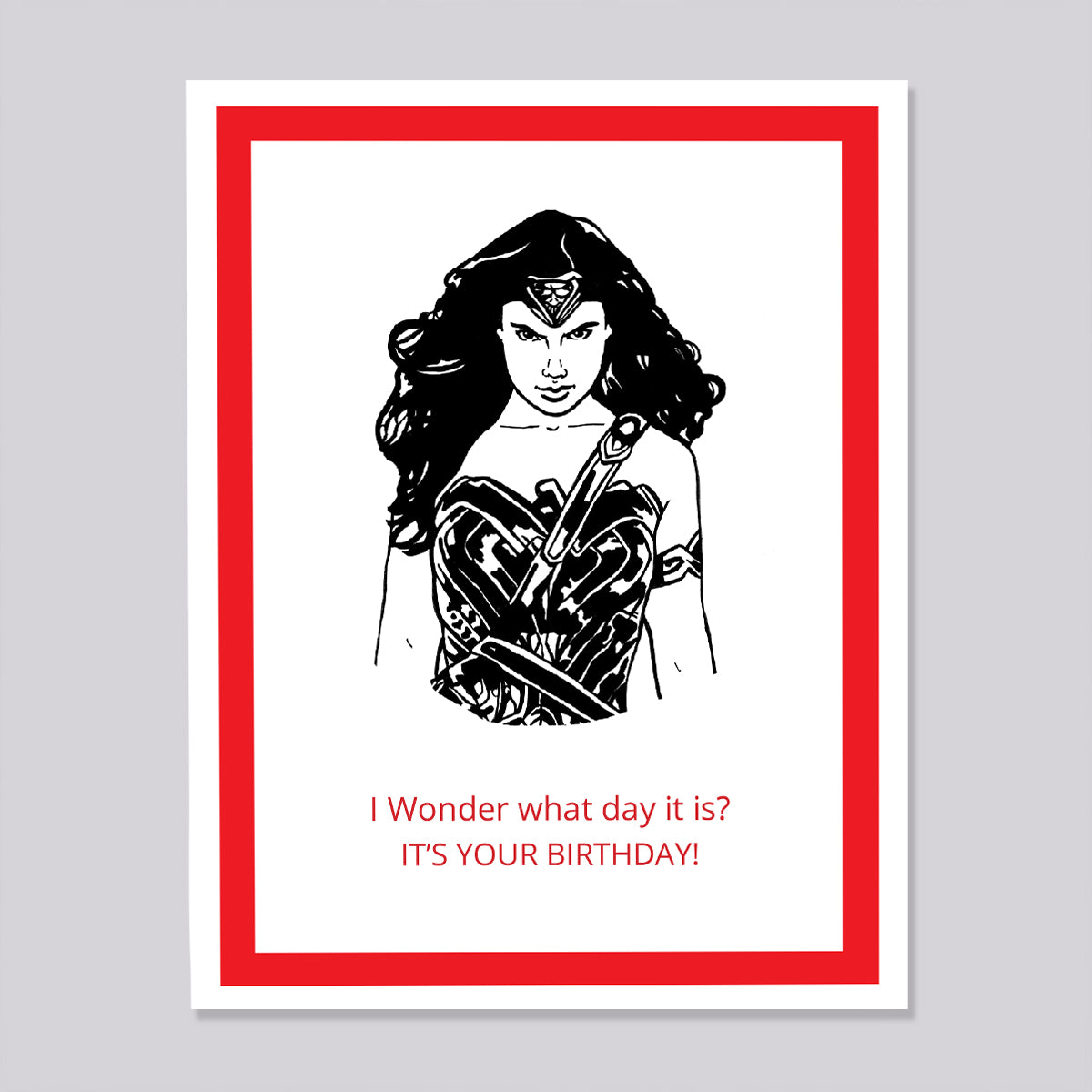 Wonder Woman Birthday Card
