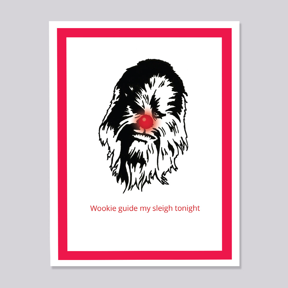 Star Wars Chewbaca Sleigh Christmas Card