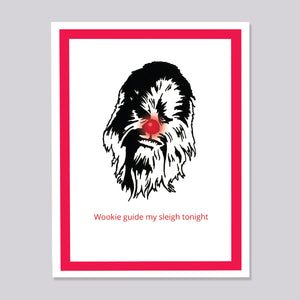 Star Wars Chewbaca Sleigh Christmas Card