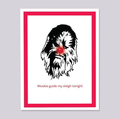 Star Wars Chewbaca Sleigh Christmas Card