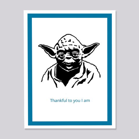 Star Wars Yoda Thank You Card