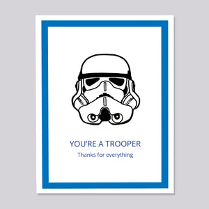 Star Wars Storm Trooper Thank You Card