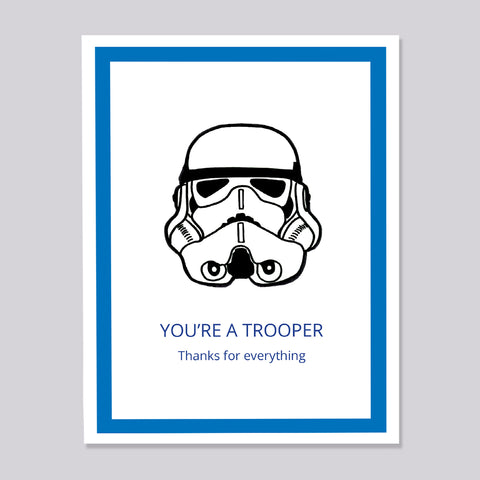 Star Wars Storm Trooper Thank You Card