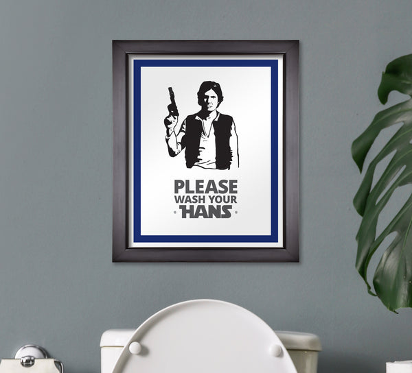 Star Wars Han Solo Wash Your Hans DTF Iron On Transfer