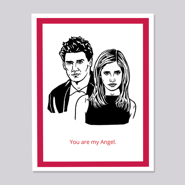 Buffy the Vampire Slayer Angel and Buffy card