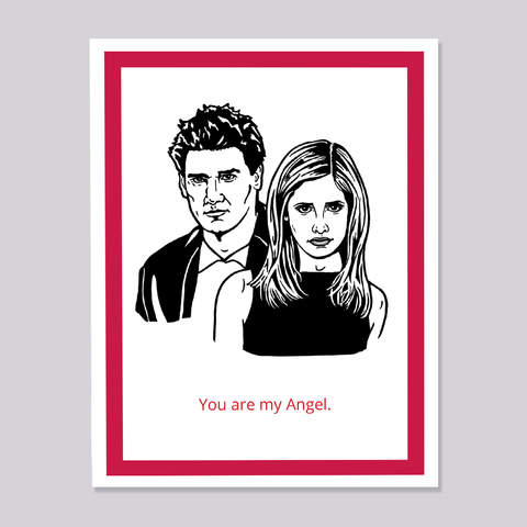 Buffy the Vampire Slayer Angel and Buffy card