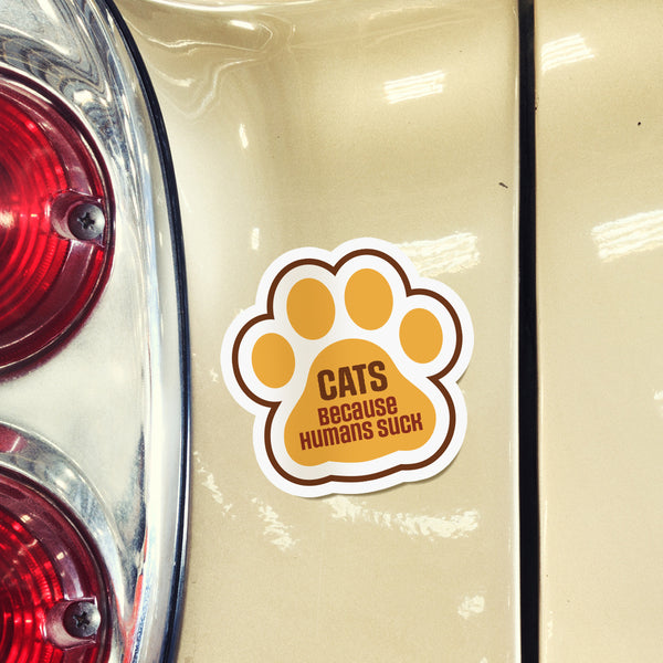 Cat Paw Funny Die Cut Indoor and Outdoor Magnet
