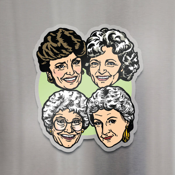 Golden Girls Characters Illustrated Acrylic Die Cut Magnet