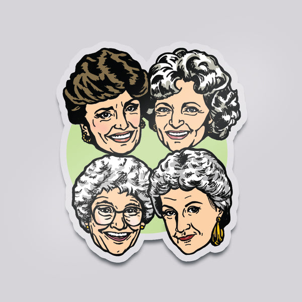 Golden Girls Characters Illustrated Acrylic Die Cut Magnet