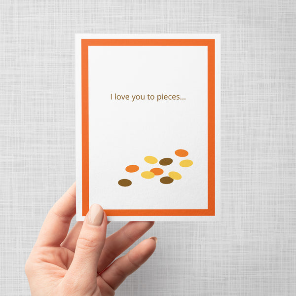 Reeces Pieces Love Card