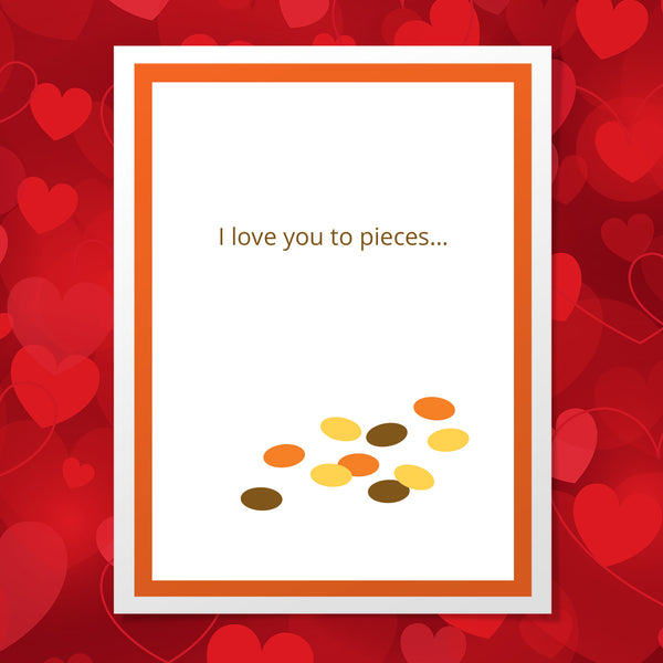 Reeces Pieces Love Card