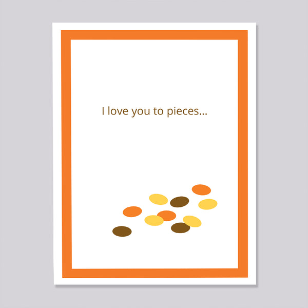 Reeces Pieces Love Card