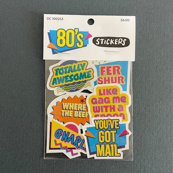 80s Expressions Funny Stickers 6 Pack