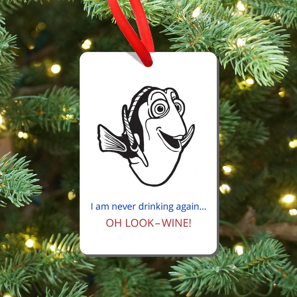 Dory Oh Look Wine Funny Illustrated Coaster
