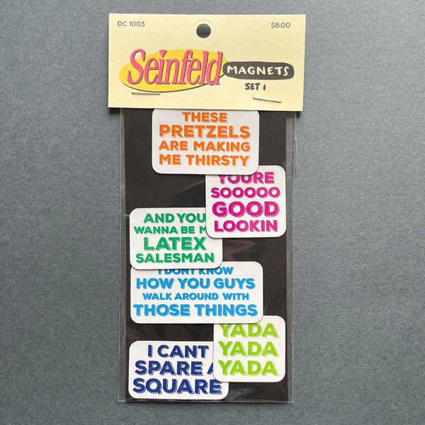 Seinfeld quotes Die Cut Magnets 6 Pack - SET 1