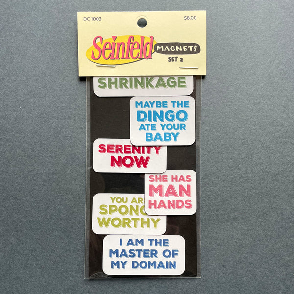 Seinfeld quotes Die Cut Magnets 6 Pack - SET 2